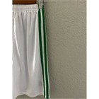 Adidas Kids White Shorts With Green Side Stripes