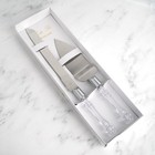 Silver Clear Knife And Server Crystal Handles Cake Serving Set Wedding Tableware