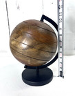 Vintage Mcm Wooden Globe Metal Base 11 5  Mid-century Modern Decor   beautiful 