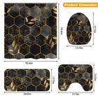 4pcs Bathroom Shower Curtain Set With Rugs bath Mat u Shape toilet Lid Cover Mat