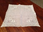 Antique Vtg  Wedding Bridal Handkerchief   Lace  Linen   Drawnwork   Exquisite 