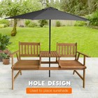 Outdoor Patio Bench Wood Garden Bench Park Bench Acacia Wood With Table For Pool