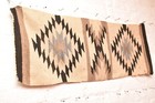 Antique Navajo Rug Native American Indian Vintage Crystal Weaving 34x13 Textile