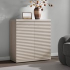Sicotas 30 9  Fluted Sideboard Buffet Cabinet W  Adjustable Shelves   Doors