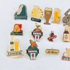 Vtg Lot 16 European Beer Enamel Lapel Pins Breweriana Please Read