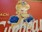 Sunbeam Breadembossed Metal Advertising Licensed Sign  Large 12  X 16 