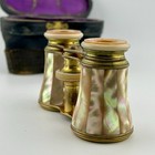 Lemaire Paris Mother Of Pearl Brass Opera Glasses Theater Binoculars Antique