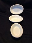 3 Oval Chunky White Restaurant Ware Dishes