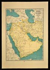 Vintage Saudi Arabia Map Palestine Mecca Mesopotamia Syria Iraq Iran 1930s