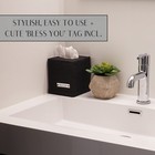 Stylish Tissue Box Cover - This Black Linen Holder Instantly Covers Your Squa   