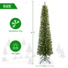 6ft Pre-lit Slim Artificial Pencil Christmas Tree With 150 Led Warm White Lights
