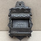 Antique No Name Parker  Cast Iron Wall Mount Match Holder Safe Pat 1869-1870