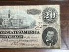 1864 The Confederate States Of America Richmond Va  20 Note   Civil War Currency