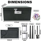 Large Bamboo Box With Lock - Decorative Box With Accessories Set - Stash Box    