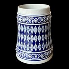 Getz Gerzit Beer Mug Stein Blue Bavarian Diamond Pattern 5 5   