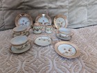 Vtg   Child s Peach Luster Ware Ceramic Tea Set 14 Replacement Pieces