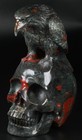 Huge 5 0  African Bloodstone Carved Crystal Skull Eagle crystal Healing