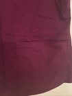 Scrubstar Womens Maroon Scrub Top Short Sleeve V-neck Pockets Sz M