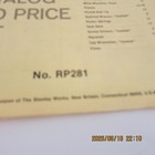 Vintage Stanley Tools Repair Parts Catalog And Price List    Rp281