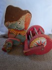 Vintage 1950   s Fisher Price Jumbo Rolo Elephant Wooden Pull Along Toy