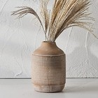 Ceramic Rustic Farmhouse Vase  Sand Glaze Finish Boho Vase  Pottery