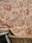 Vintage Fabric French Curtain Panel C1920 Large Scale Design 2 Yards Long