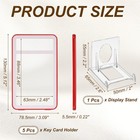 5 Pcs Double Sided Clear Grade Badge Holder With Display Stand Red