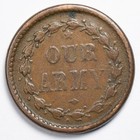 1863 Xf au Our Army Patriotic Civil War Token Cwt
