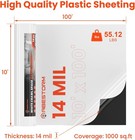 Abestorm Crawl Space Vapor Barrier 14mil 10 x100  Cover 1000 Sq ft Encapsulation