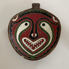 Papua New Guinea Carved Wood Feast Bowl Tribal Sepik River Ancestral Face