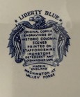 Vintage Staffordshire Liberty Blue Plate George Washington   Valley Forge 8 3 4   