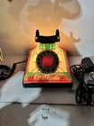 Coca-cola Light Up Push Button Landline Telephone Stained Glass Look 