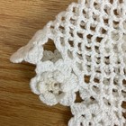 Vintage Hand Knit Crochet Collar     Cream Floral Detachable Collar Ramie Cotton