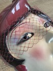 Clay Art Vintage 80s Ceramic Woman Face Mask With Hat Rare Collectible