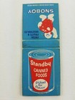 Vintage Matchbook Cover Standby Canned Foods Snoboy   D
