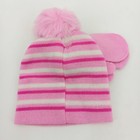 Disney Fancy Nancy Hat   Mitten Set Toddler Girls One Size Pink Stripes Nwt Aa10