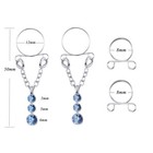 6 Pair Safety Fake Nipple Rings Women Non-piercing Dangle  Screw Clip On Jewelry