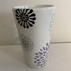 Pier 1 Imports Mod Mum Tall Ironstone Mug Cup Floral W Black Handle