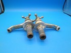 Pair Antique Hot Cold Sink Faucets Standard 6  Tall 4 1 2  Wide