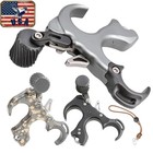 Archery Compound Bow Release Aids 3 Finger Thumb Trigger Adjustable Target Hunt