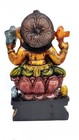 Hindu God Ganesh Hand Carving Vintage Round Statue figurine Wall Wooden Panel