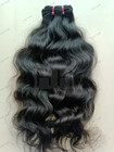 22 Inch Raw Indian Wavy Human Hair Extensions Machine Weft  Raw Unprocessed Bund