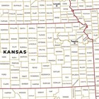 Usa Map With County Names - Large - 48  X 38 5  Laminated