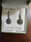 Irish Connemara Marble And Marcasite Ring And Earring Set