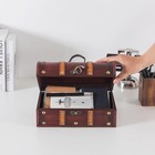 Wooden Chest Box Antique-inspired Treasure Vintage-style Decorative Storage