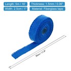 Fiberglass Exhaust Wrap Tape  1 x16  Blue Header Heat Wrap With 4 Stainless Ties