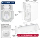 5 Slots Wall Mount Toothbrush Holder With Cover  Self Adhesive Toothbrush Storag