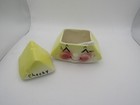 Vintage Deforest Kitchen Dish Anthropomorphic Cheezy Condiment Jar With Spoon