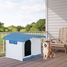 Homgarden Large Plastic Dog House Dog Kennel Waterproof Puppy Shelter Blue