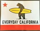 Vintage Sticker  California Flag Surfboard Sticker  Surfing Decal  Dealer New